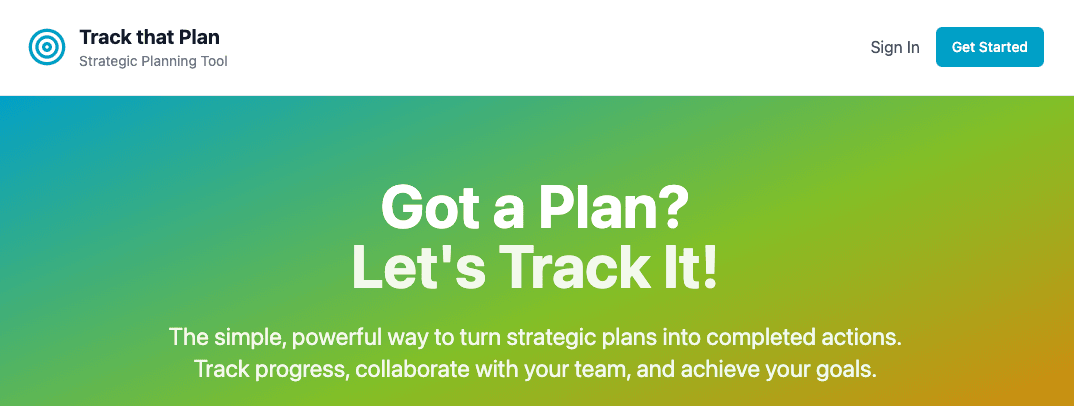 Track that Plan